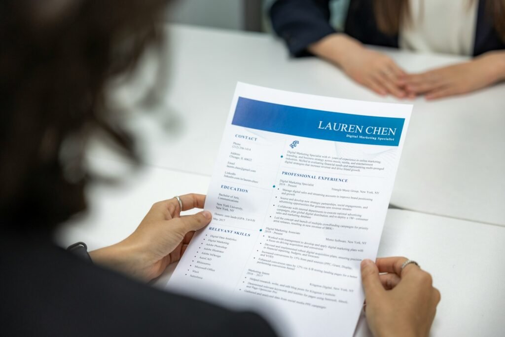 Currículo para primeiro emprego